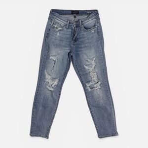 Judy Blue Jeans Boyfriend Fit Speckled Stretch Casual Preppy Women's 5/27 Denim